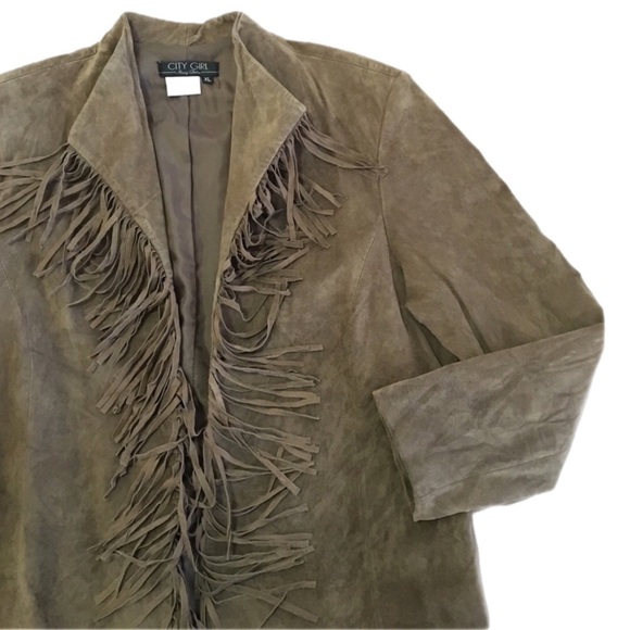 💯 GeNuiNe  R a R e  LeaThEr FaB ViNtaGe FriNgE jAcKet - Picture 1 of 6